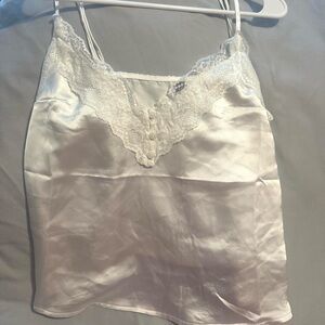 Silky White Lace Camisole